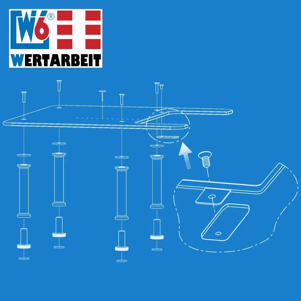 W6 Nähmaschinen Anschiebetisch für W6 N 707D Freiarm - Image 3